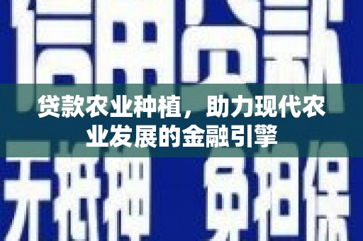 华宁贷款农业种植，助力现代农业发展的金融引擎