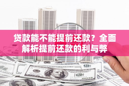 宁城贷款能不能提前还款？全面解析提前还款的利与弊