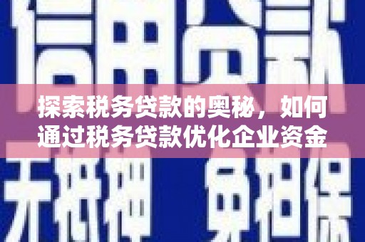 盐津探索税务贷款的奥秘，如何通过税务贷款优化企业资金流