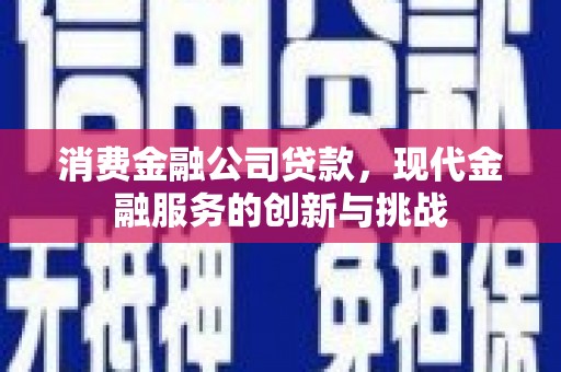 银川消费金融公司贷款，现代金融服务的创新与挑战