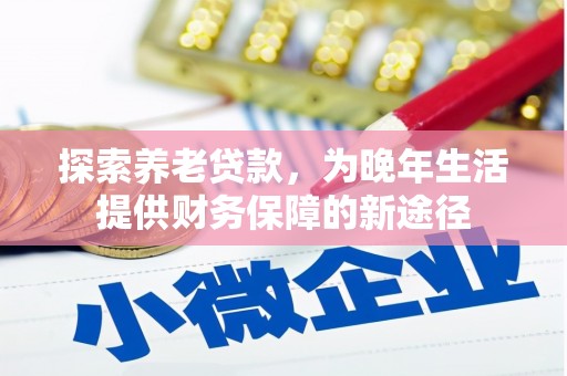 高邮探索养老贷款，为晚年生活提供财务保障的新途径