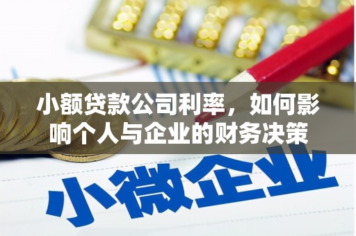 赣县小额贷款公司利率，如何影响个人与企业的财务决策