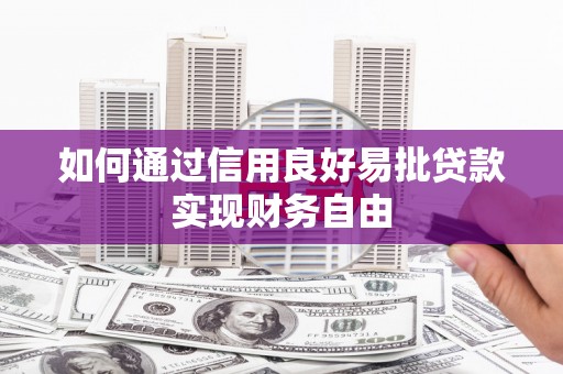 明港如何通过信用良好易批贷款实现财务自由