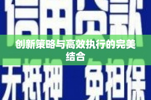 冕宁创新策略与高效执行的完美结合