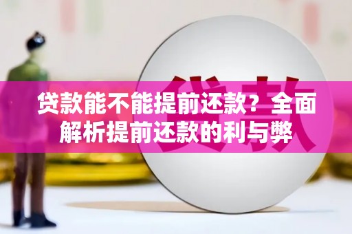 额济纳旗贷款能不能提前还款？全面解析提前还款的利与弊
